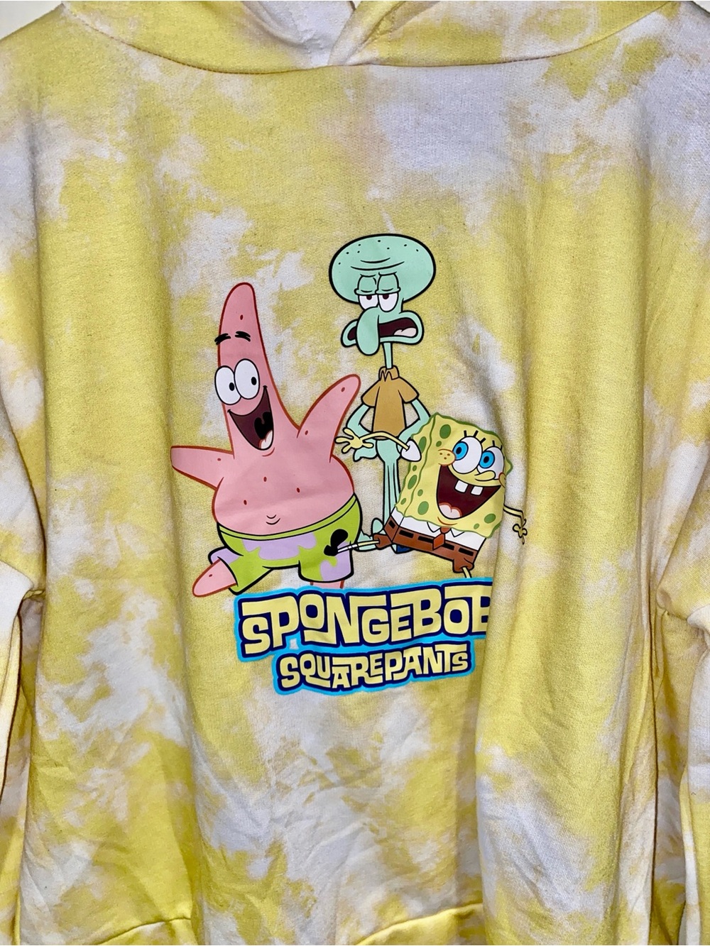 Nickelodeon SpongeBob SquarePants Yellow Tie-Dye Hoodie Pre Lovec 💕 Sz Small